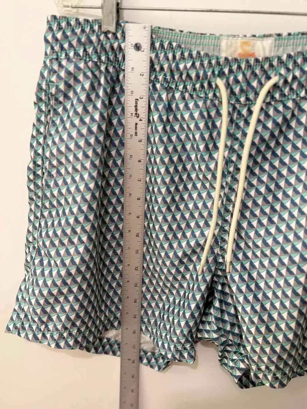 SWIMS Geometric Triangle Print Drawstring Swim Trunks Shorts Extra Large